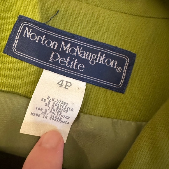 Vintage Norton McNaughton blazer, pea green - Picture 5 of 5